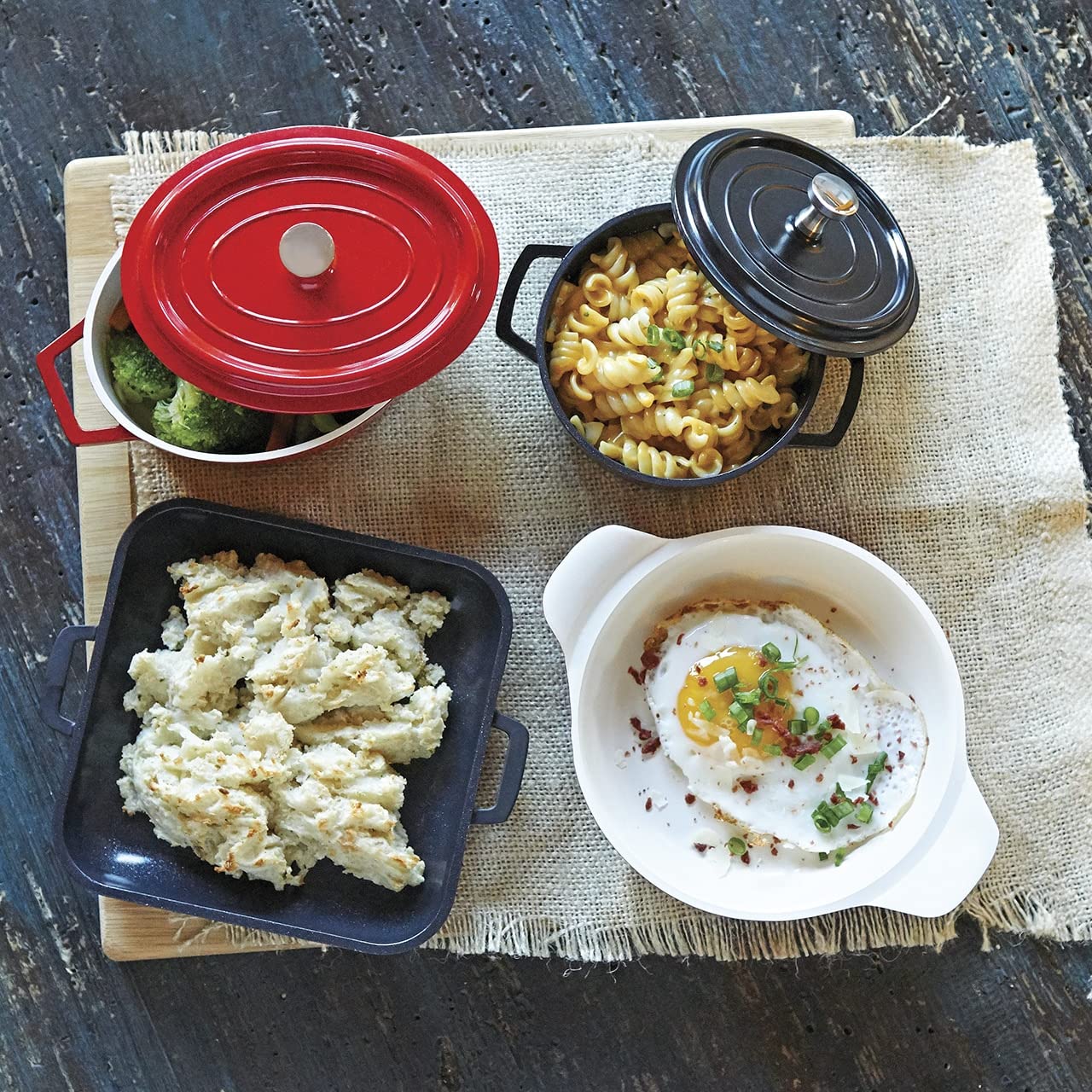 Heiss Induction Dutch Oven, 3-1/2 Qt, 10-1/4 x 7-7/8 x 3-1/2H, Cast  Aluminum w/Ceramic Coating, Gray w/Black Interior